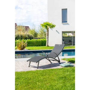Сгъваем алуминиев шезлонг Hesperide Samba, Антрацит/Графит