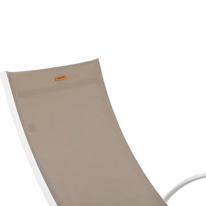 Сгъваем алуминиев шезлонг Hesperide Samba, Лешник/Бяло