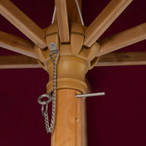 Прав чадър Hesperide Tinaei, Бамбуков прът, Olefin, Бордо, 3 m