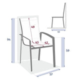 Scaun de grădină pentru masă Hesperide Axant, aluminiu