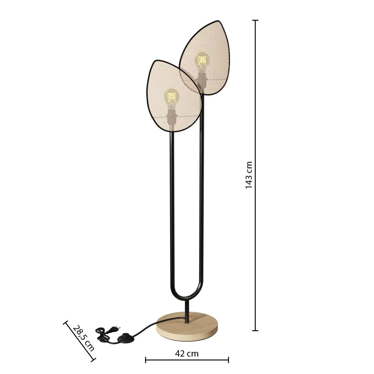 Lampă atmosphera Olme Design, Metal și Lemn, Natural, 143 cm