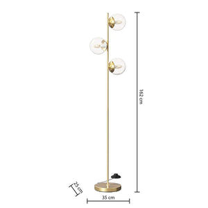 Atmosfera de lampion Le Collectionneur, Metal si Sticla, Auriu, 162 cm