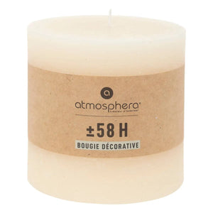 Lumânare neparfumată Atmosphera Olia, Rotundă, 10x10 cm