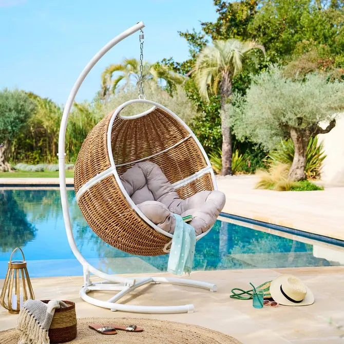 Висящо кресло Hesperide Orbiana, Таупе/Бяло