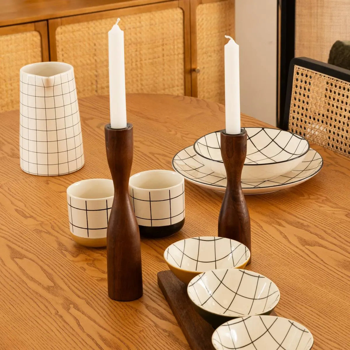 Sfeșnic atmosferă Le Cafe Bordelais, Metal, 25 cm, 2 buc