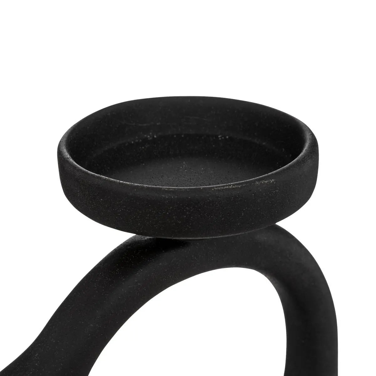 Sfeșnic Atmosphera Sab Olme, Ceramică, Negru, 25 cm