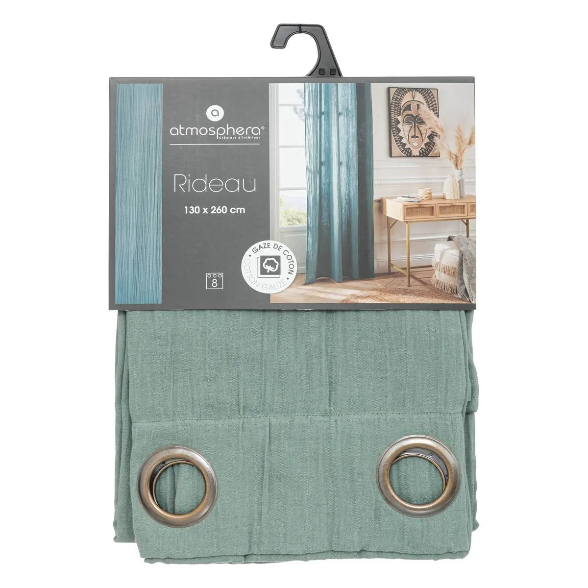 Perdea Atmosphera, voal de bumbac, 130x260 cm