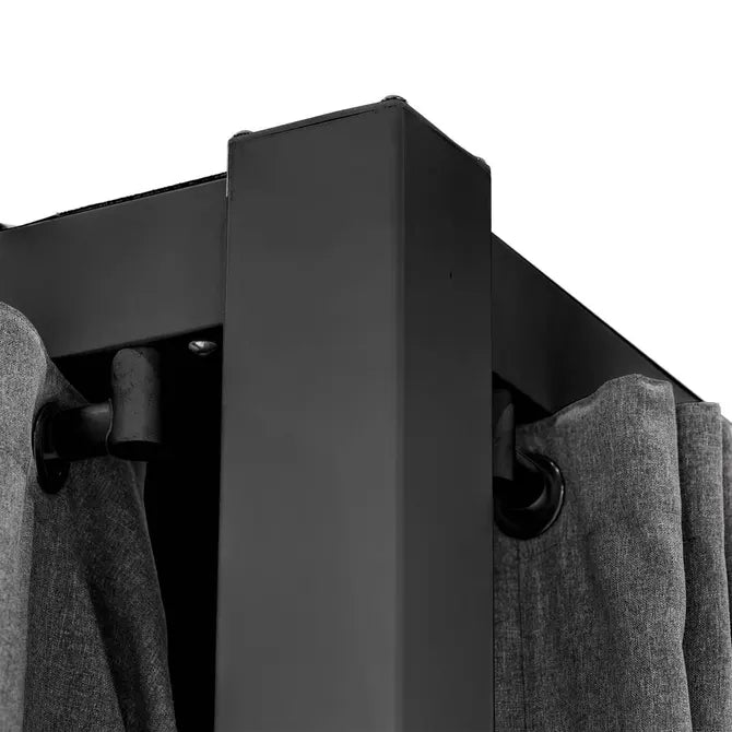 Беседка Hesperide Zalya, Алуминий, Графит, 4x3 m