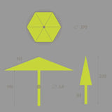 Umbrelă dreaptă înclinabilă Hesperide Soya, 2,7 m