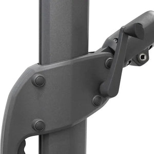 Градински чадър със странична стойка Hesperide Melhia, Накланящ се, Olefin, Антрацит, 3x3 m