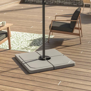 Градински чадър със странична стойка Hesperide Melhia, Накланящ се, Olefin, Антрацит, 3x3 m