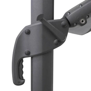 Градински чадър със странична стойка Hesperide Melhia, Накланящ се, Olefin, Антрацит, 4x3 m