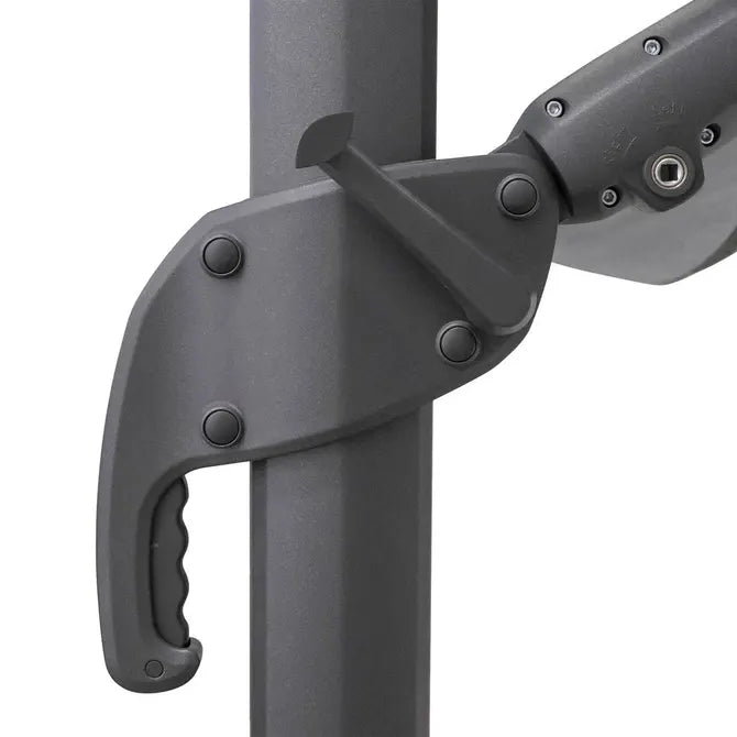 Градински чадър със странична стойка Hesperide Melhia, Накланящ се, Olefin, Синьо-зелено, 4x3 m