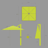 Umbrelă de grădină cu suport lateral Hesperide Melhia Multi, înclinabilă