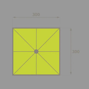 Резервно платно за чадър Hesperide Melhia, Olefin, Антрацит, 3x3 m