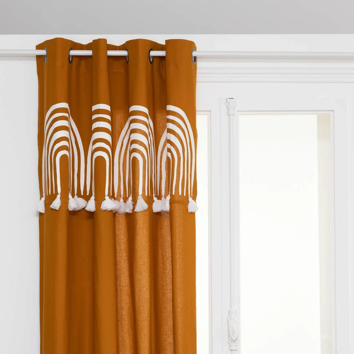 Perdea imprimată Atmosphere Soleya, 140x260 cm, cu ciucuri