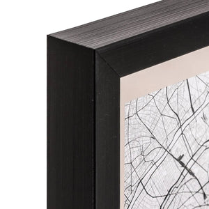 Poster înrămat cu atmosfera Parisului, 18x24 cm, cu afișaj