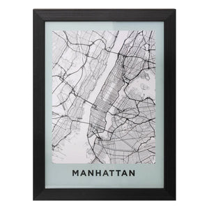 Poster înrămat cu atmosfera Manhattan, 18x24 cm, cu afișaj