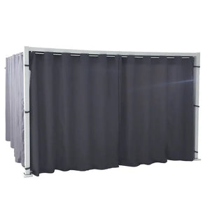 Комплект завеси и релси за беседка Hesperide Zalya, Цвят Шисти, 4x3 m