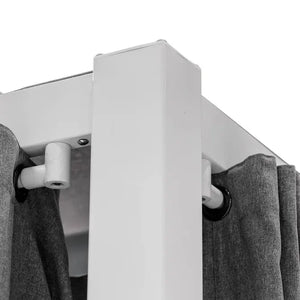 Комплект завеси и релси за беседка Hesperide Zalya, Цвят Шисти, 4x3 m