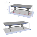 Masă de grădină extensibilă Hesperide Axiome, aluminiu, 10 locuri
