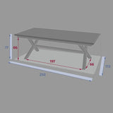 Masă de grădină extensibilă Hesperide Axiome, aluminiu, 12 locuri