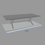 Masă de grădină extensibilă Hesperide Axiome, aluminiu, 12 locuri