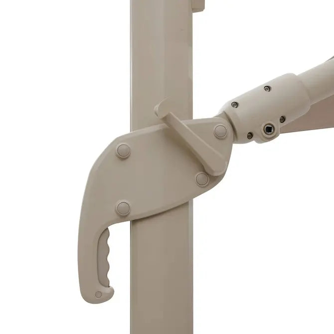 Градински чадър със странична стойка Hesperide Melhia, Накланящ се, Olefin, Шисти/Лен, 4x3 m