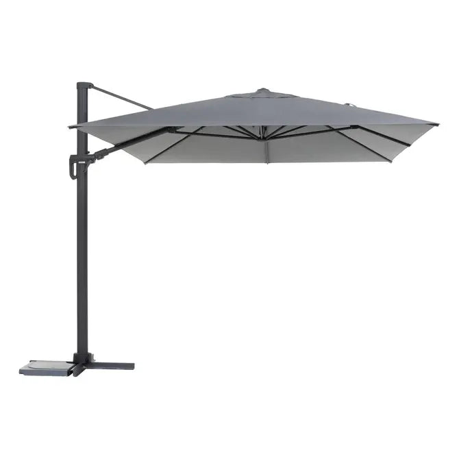 Градински чадър със странична стойка Hesperide Suenyo Sunbrella, Антрацит, 4x3 m