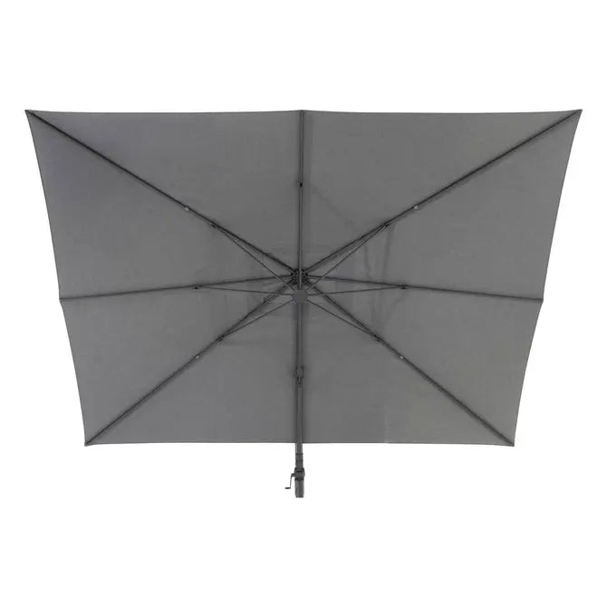 Градински чадър със странична стойка Hesperide Suenyo Sunbrella, Антрацит, 4x3 m