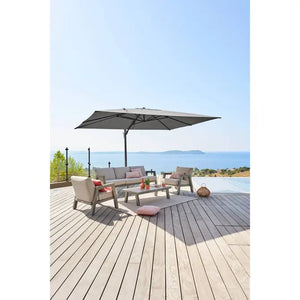 Градински чадър със странична стойка Hesperide Suenyo Sunbrella, Антрацит, 4x3 m