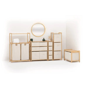 Bancă de depozitare 5five Tidy Box, 2 compartimente, bambus