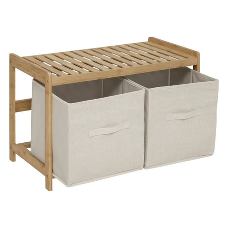 Bancă de depozitare 5five Tidy Box, 2 compartimente, bambus