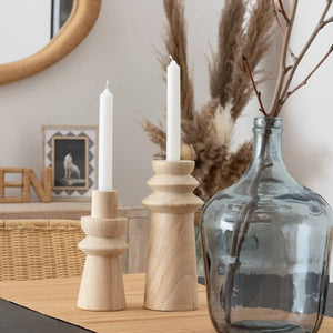 Sfeșnic Atmosphera Uma, Lemn, 24 cm, 2 buc.