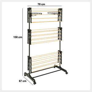 Uscător de rufe 5five cu efect de lemn, efect metalic cu efect de lemn, 25 m