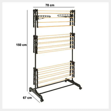 Uscător de rufe 5five cu efect de lemn, efect metalic cu efect de lemn, 25 m