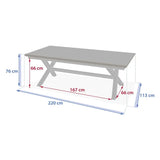 Masă de grădină extensibilă Hesperide Axiome, aluminiu, 10 locuri