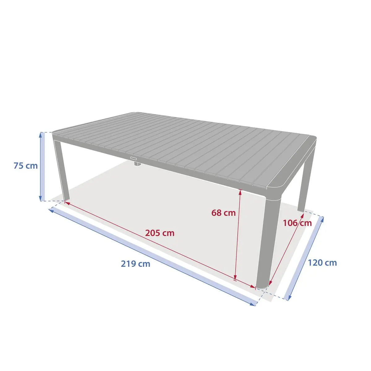 Masă de grădină Hesperide Paradize, salcâm, 10 locuri