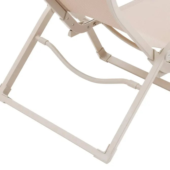Сгъваем шезлонг Hesperide Decima, Алуминий, Глина/Лен