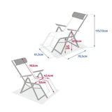 Scaun pliabil tip șezlong Hesperide Decima, aluminiu