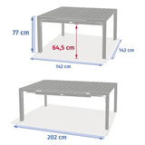 Masă de grădină extensibilă Hesperide Evasion, aluminiu, 10 locuri