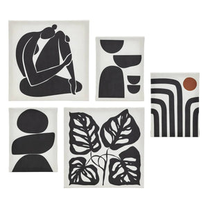 Pictură înrămată Atmosphera Cynthia, Imprimeu abstract, Set de 5