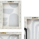 Set de 5 tablouri înrămate atmosphera Cynthia, imprimeu abstract
