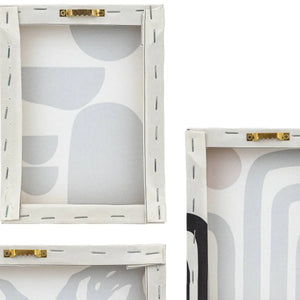 Pictură înrămată Atmosphera Cynthia, Imprimeu abstract, Set de 5