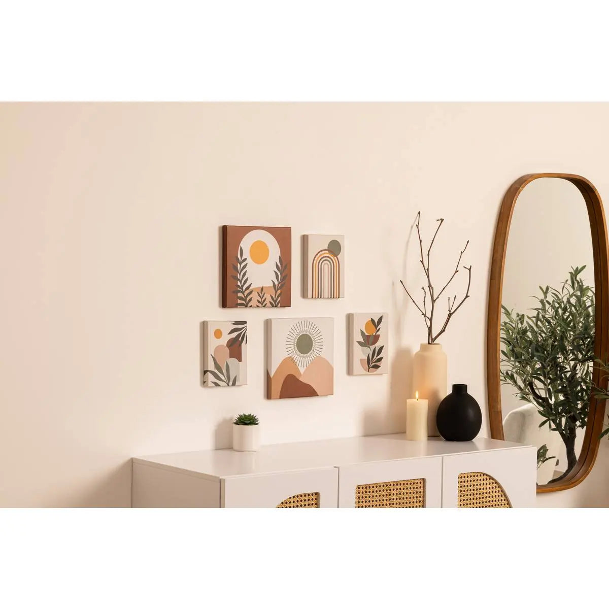 Tablou înrămat Atmosphera Cynthia, Soare, Set de 5