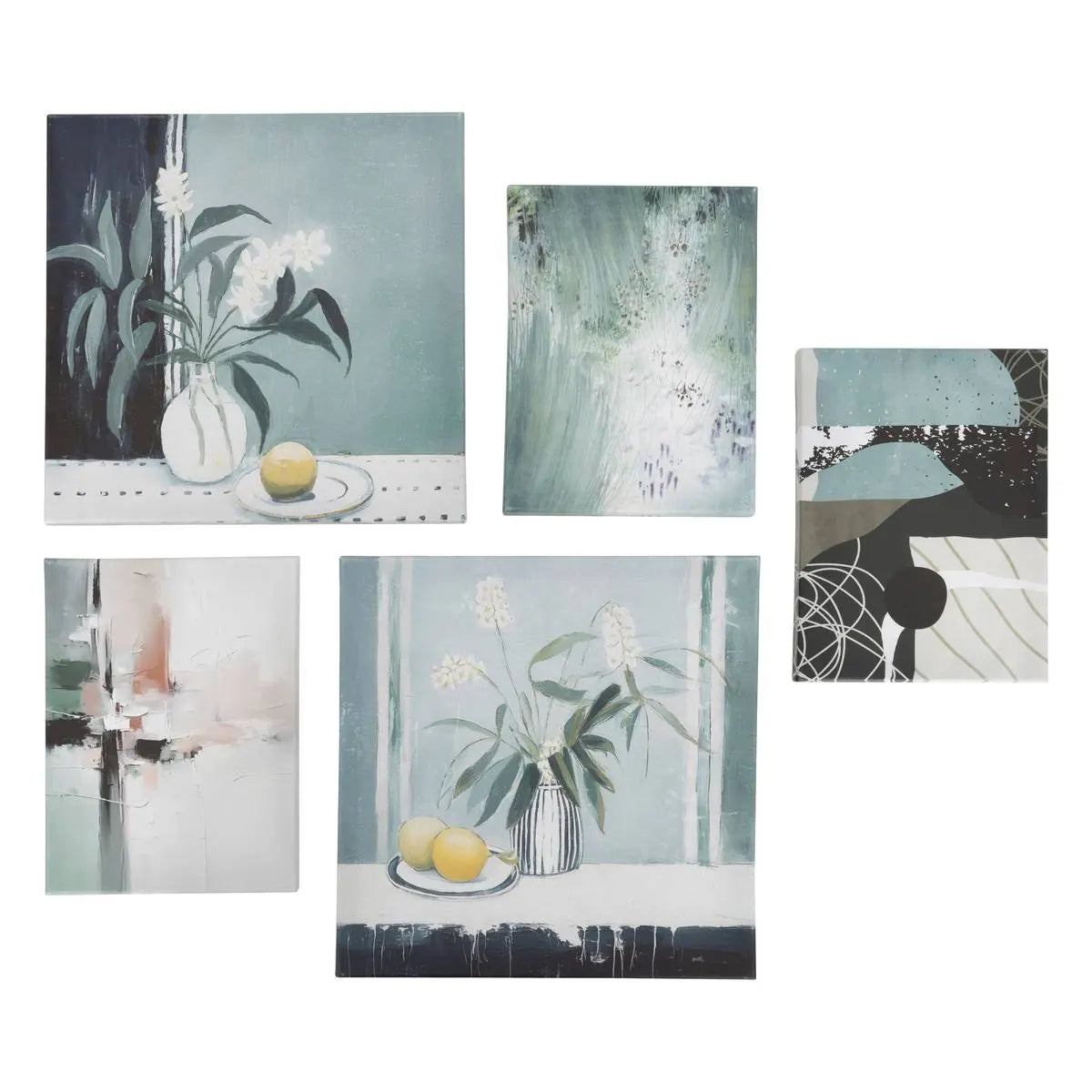 Tablou înrămat Atmosphere Cynthia, ghivece de flori, set de 5