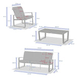 Set lounge de grădină Hesperide Boreane, aluminiu, 5 locuri