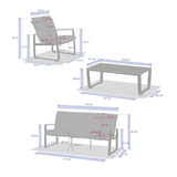 Set lounge de grădină Hesperide Boreane, aluminiu, 5 locuri