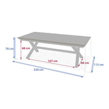 Masă de grădină extensibilă Hesperide Axiome, aluminiu, 10 locuri