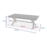 Masă de grădină extensibilă Hesperide Axiome, aluminiu, 12 locuri